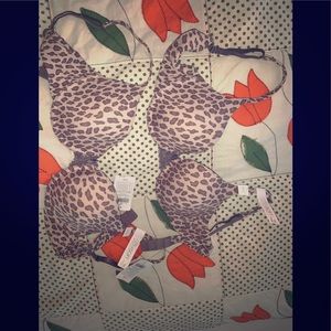 BOTH!! leopard print LA SENZA bras 36A NWT